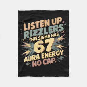 Cobertor De Velo Ouçam Rizzlers Este Sigma Tem 67 Energia de Aura N