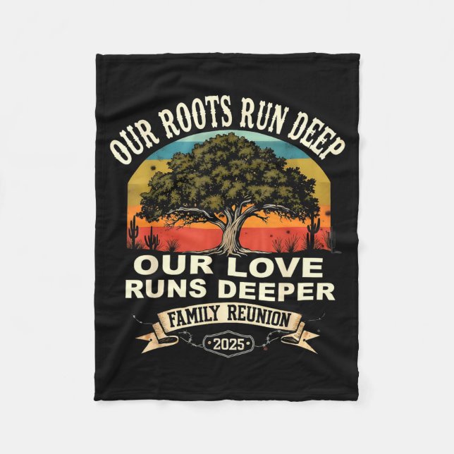 Cobertor De Velo Our Roots Run Deep Family Reunion 2025 Gift  (Frente)