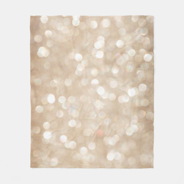 Cobertor De Velo Ouro brilhante, fundo de Natal desfocado. (Frente)
