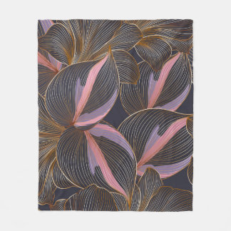 Cobertor De Velo Ouro de luxo com fundo floral sem costura com trop