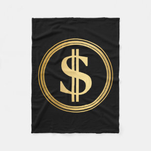 Cobertor De Velo Ouro Dollar Sign D.o.g., 4 De Julho Trump 47 R