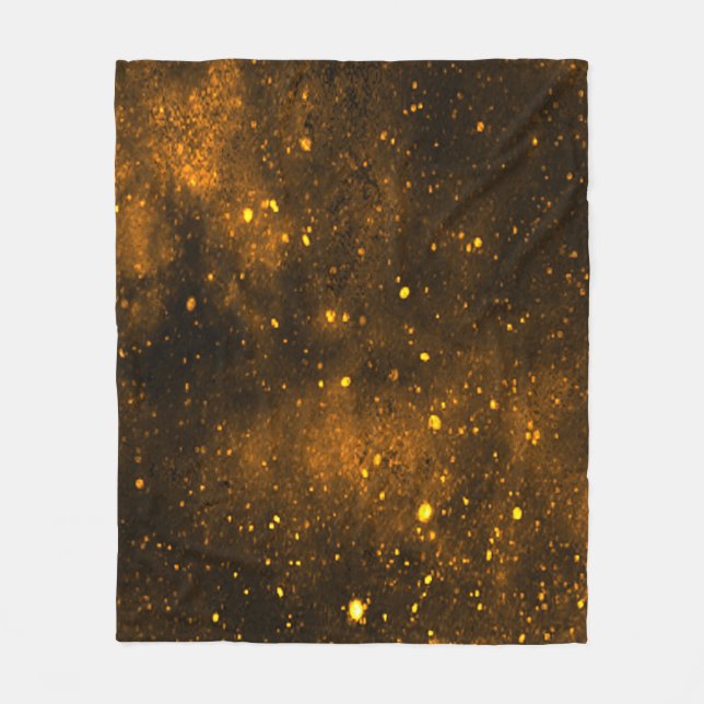 Cobertor De Velo Ouro Galaxy Starry Night (Frente)
