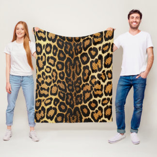 Cobertor De Velo Ouro Leopardo 🐆 Chic