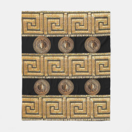 Cobertor De Velo Ouro Medusa Meander - Designer-Chave Grego