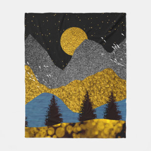 Cobertor De Velo Ouro Noite