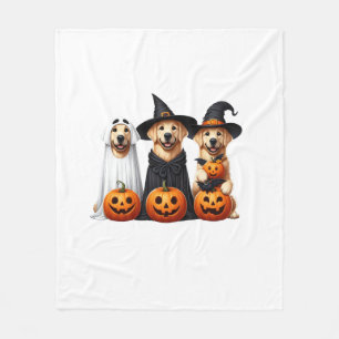 Cobertor De Velo Ouro Retriever Ghost Halloween Dog
