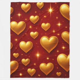 Cobertor De Velo Ouros em vermelho com estrelas