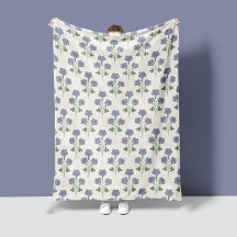 Ousado Floral Vintage Azul-Pervinca & Vermelho Pap