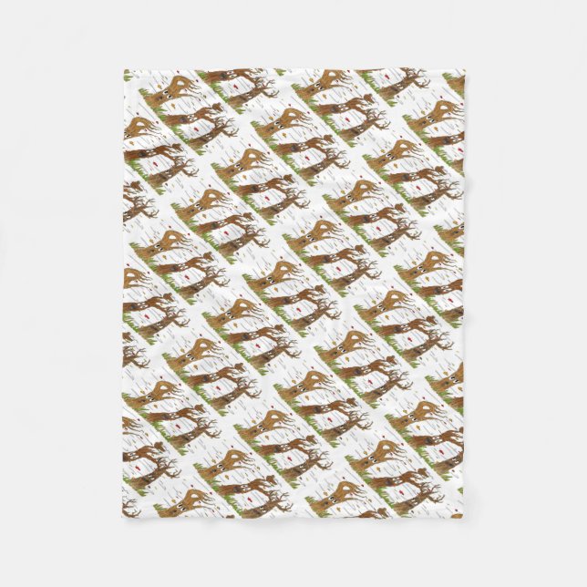 Cobertor De Velo Outono Árvores Fleece Blanket (Frente)