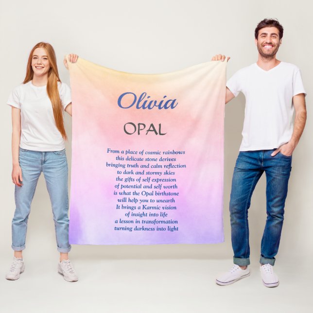 Cobertor De Velo Outubro Birthstone Opal design (In Situ)