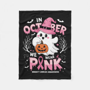 Cobertor De Velo Outubro Nós Usamos Camisa Rosa Fantasma Câncer de