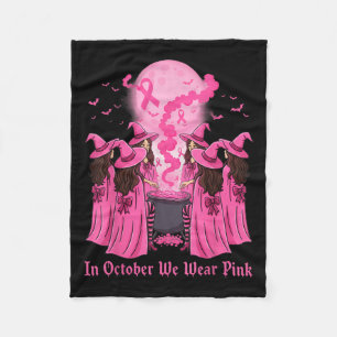 Cobertor De Velo Outubro Usamos Nk Bruxa Halloween Câncer de Mama A