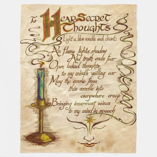 Cobertor De Velo Ouvir Pensamentos Secretos (Frente)