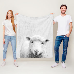 Cobertor De Velo Ovelha Peekaboo Preto e Branco Berçário Minimalist
