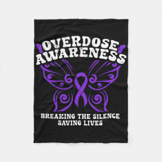 Cobertor De Velo Overdose Awareness Purple Ribbon Drug Addiction 10