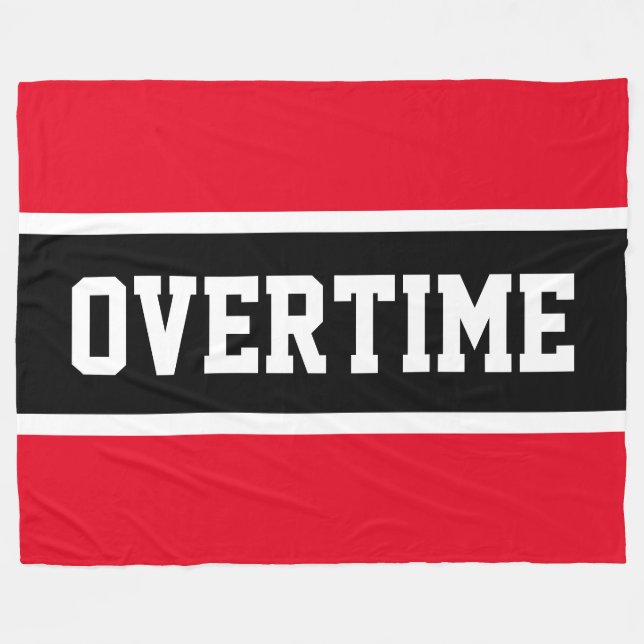 Cobertor De Velo OVERTIME Divertimento Esportivo Brilhante Vermelho (Frente (Horizontal))