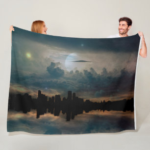 COBERTOR DE VELO OVNI SOBRE A CIDADE