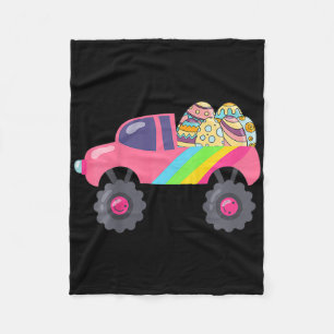 Cobertor De Velo Ovos de Caminhão Monstro Rosa para Crianças Caça a
