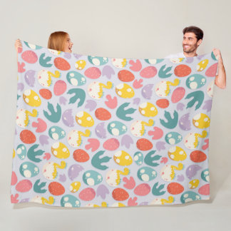 Cobertor De Velo Ovos de dinossauro e pegadas