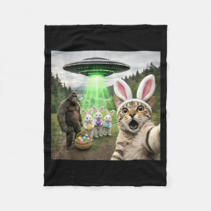 Cobertor De Velo Ovos de Páscoa Engraçados Alien UFO Gato Selfie Bu