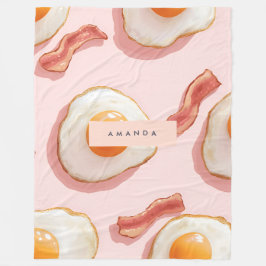Cobertor De Velo Ovos Pintados Personalizados e Padrões de Bacon