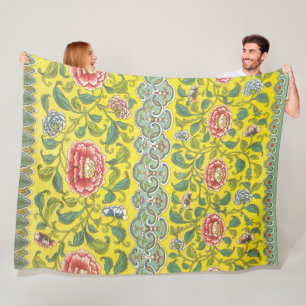 Cobertor De Velo Owen Jones Peony Yellow Fundo