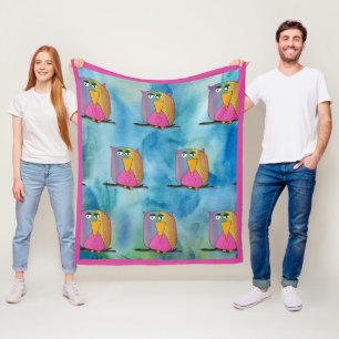 Cobertor De Velo Owl Bird "Art by Kids"
