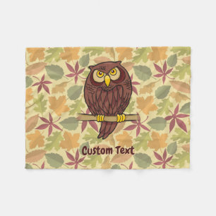 Cobertor De Velo Owl Cartoon Fleece Blanket