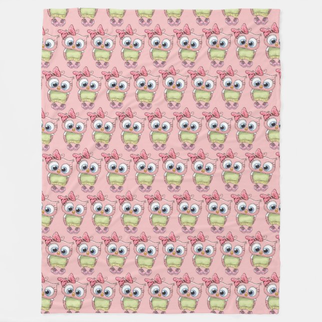 Cobertor De Velo Owl Fleece Blanket (Frente)