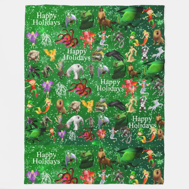 Cobertor De Velo P é para Fênix Christmas Blanket (Verde) (Frente)