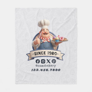 Cobertor De Velo Padaria Loja Confeiteiro Sobremesas Doces Bolo Con