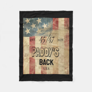 Cobertor De Velo Paddy's Back Engraçado Trump2