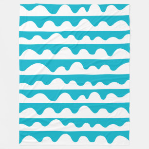 Cobertor De Velo Padrão 020815 - Branco no Azul Aqua 00b2ca