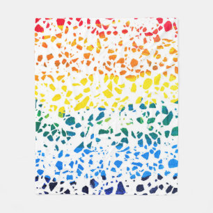 Cobertor De Velo Padrão abstrato Terrazzo do arco-íris colorida d