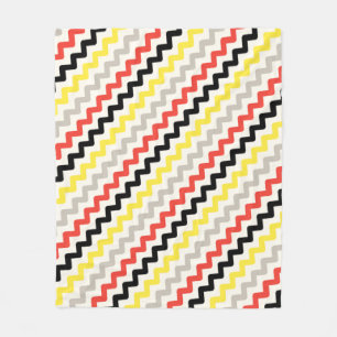 Cobertor De Velo Padrão Africano Zigzag Diagonal Amarelo Negro