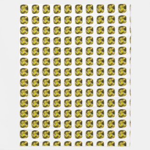 Cobertor De Velo Padrão Amarelo abstrato
