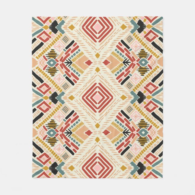 Cobertor De Velo Padrão Aztec do Chevron Africano Tribal (Frente)
