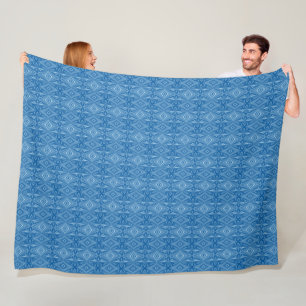 Cobertor De Velo Padrão Azul Exclusivo de Na moda de Tendência