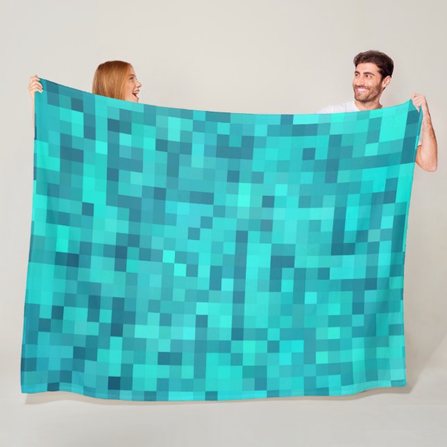 Cobertor De Velo Padrão Azul Turquesa (In Situ)