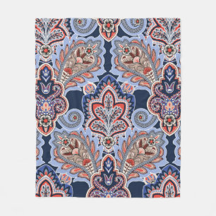 Cobertor De Velo Padrão Bandana com elementos paisley. Vintage han