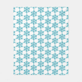 Cobertor De Velo Padrão Blue Snowflake Modern Winter