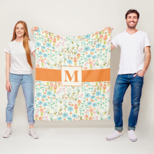 Cobertor De Velo Padrão Bonito Azul Cor-de-rosa cor laranja