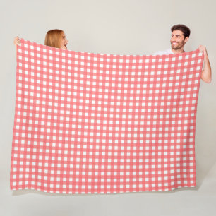 Cobertor De Velo Padrão bonito Coral Classy Gingham