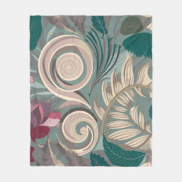 Cobertor De Velo Padrão Botânico Elegante