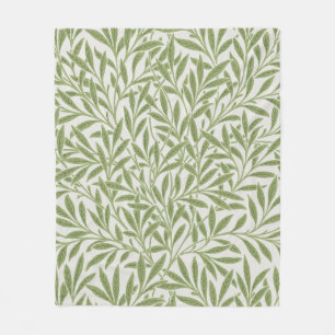 Cobertor De Velo Padrão Botânico Floral Verde de William Morris