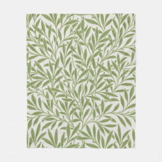 Cobertor De Velo Padrão Botânico Floral Verde de William Morris