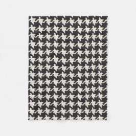 Cobertor De Velo Padrão Branco preto-houndstooth
