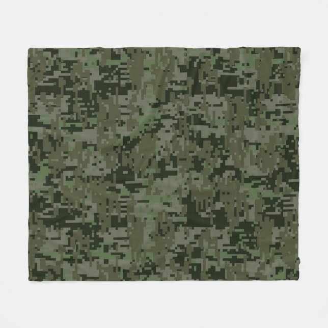 Cobertor De Velo Padrão Clássico de Camuflagem Digital Militar (Frente (Horizontal))