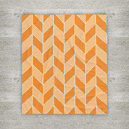 Cobertor De Velo Padrão Clássico Laranja Moderno Peach Herringbone