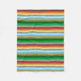 Cobertor De Velo Padrão Colorido das Linhas Horizontais da Serape 